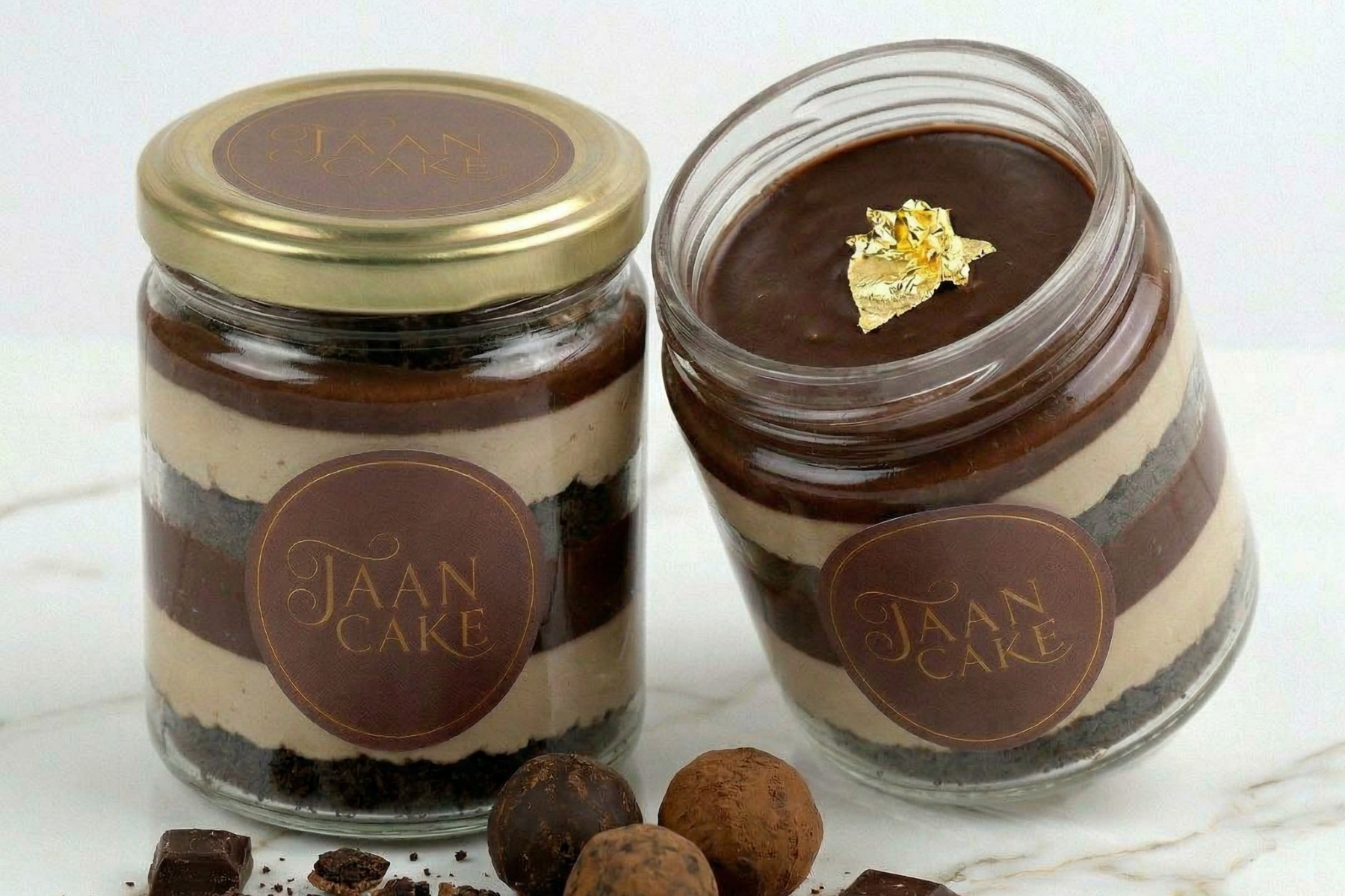 Chocolate Cheesecake Jar - 6 layer Gourmet Jar Jaan Media by Digital Gandhi